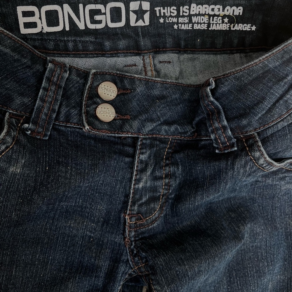 BONGO Low waisted Dark Indigo Flare Jeans - Picture 2 of 5